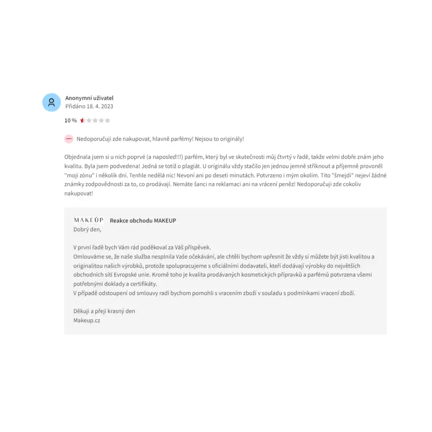Negativní recenze na Makeup.cz Negativní recenze na Makeup.cz