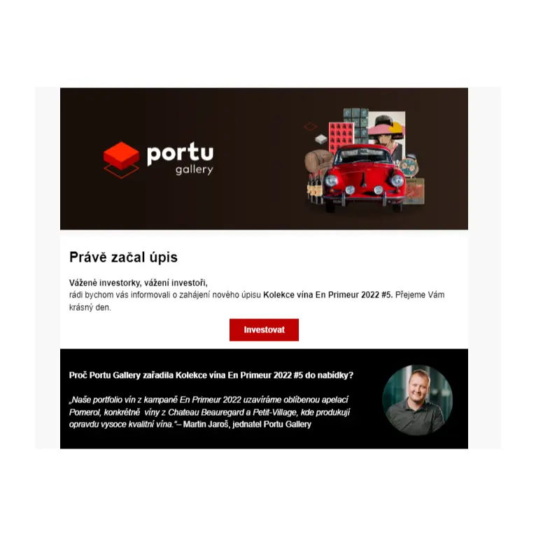 Nabídka přes e-mail od Portu Gallery Nabídka přes e-mail od Portu Gallery
