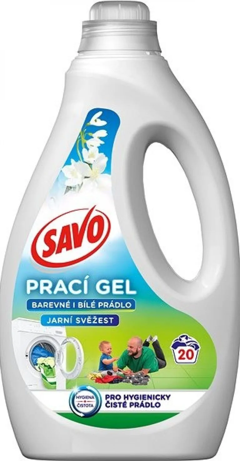 Recenze Savo Jarní svěžest prací gel na barevné i&nbsp;bílé prádlo