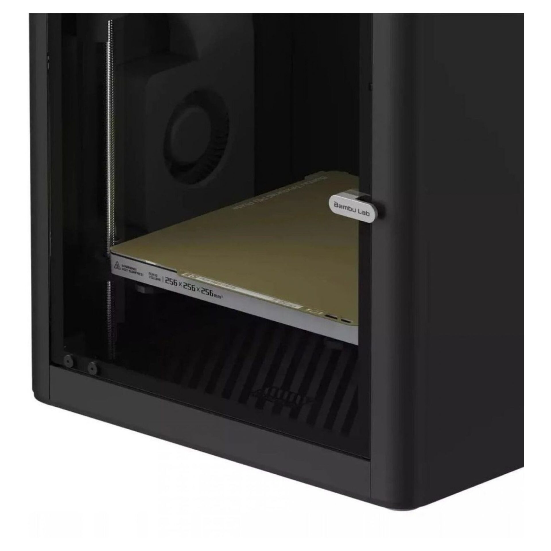 Umožňuje tisknout objekty až o rozměrech 256 × 256 × 256 mm Obrázek zobrazuje tiskový prostor 3D tiskárny Bambu Lab P1S