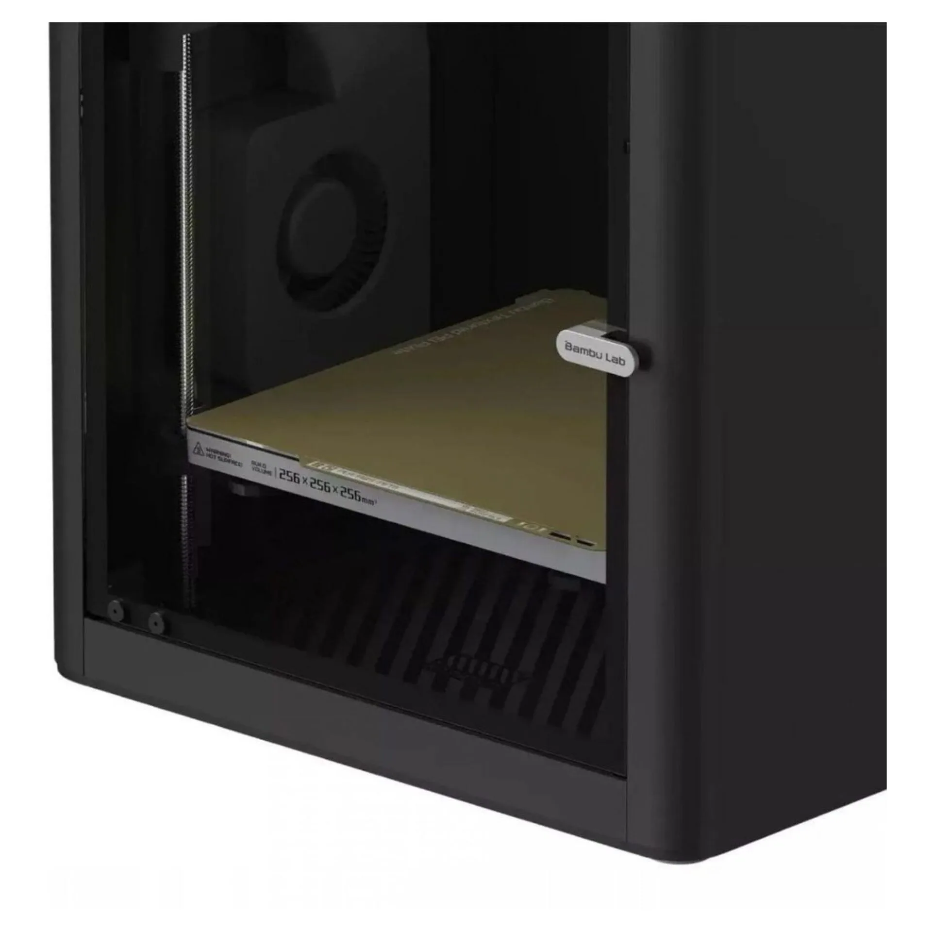 Umožňuje tisknout objekty až o rozměrech 256 × 256 × 256 mm Obrázek zobrazuje tiskový prostor 3D tiskárny Bambu Lab P1S