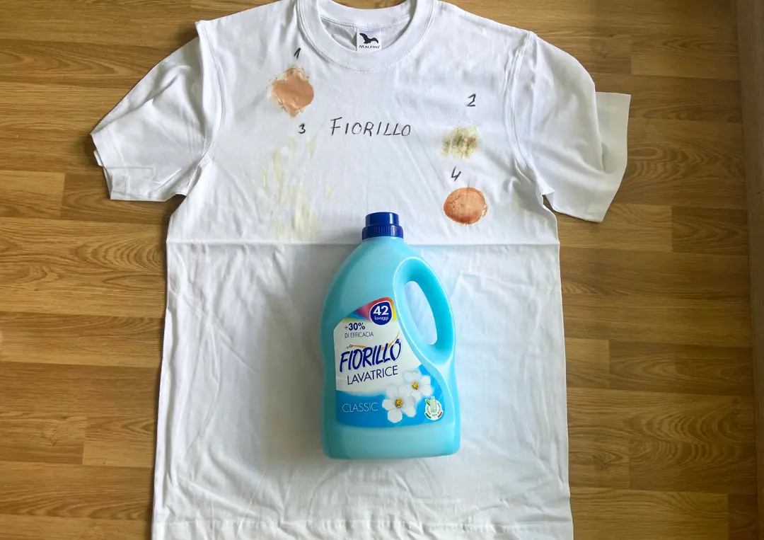Fiorillo skvrny před vypráním Fiorillo skvrny před vypráním