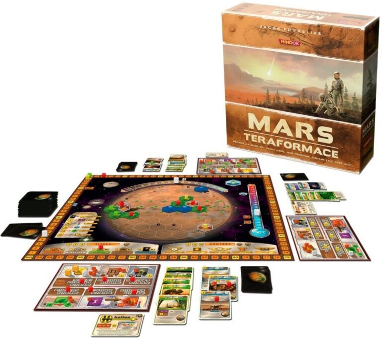 Obrázek zobrazuje deskovou hru mars teraformace