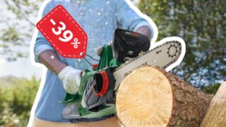 Parkside motorová pila nebyla NIKDY levnější: Sleva 39&nbsp;%&nbsp;a&nbsp;baterka i&nbsp;nabíječka v&nbsp;balení