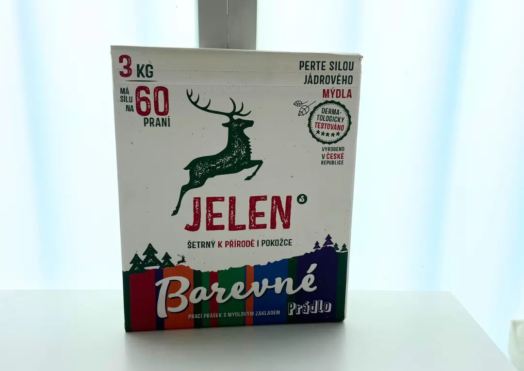 Prací prášek Jelen 3 kg za 240 Kč Prací prášek Jelen 3 kg za 240 Kč