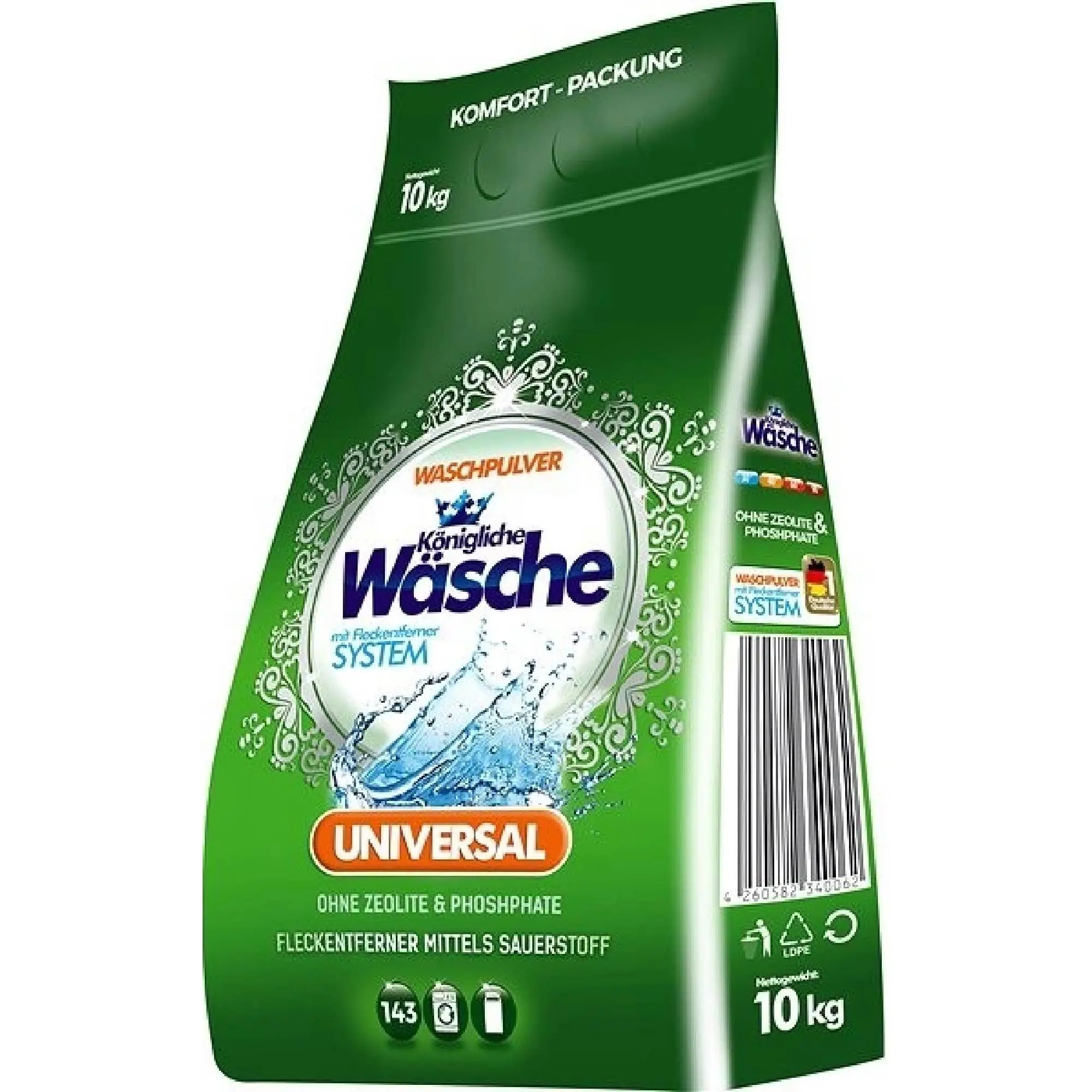 Recenze Königliche Wäsche Universal prací prášek na bílé a&nbsp;barevné prádlo