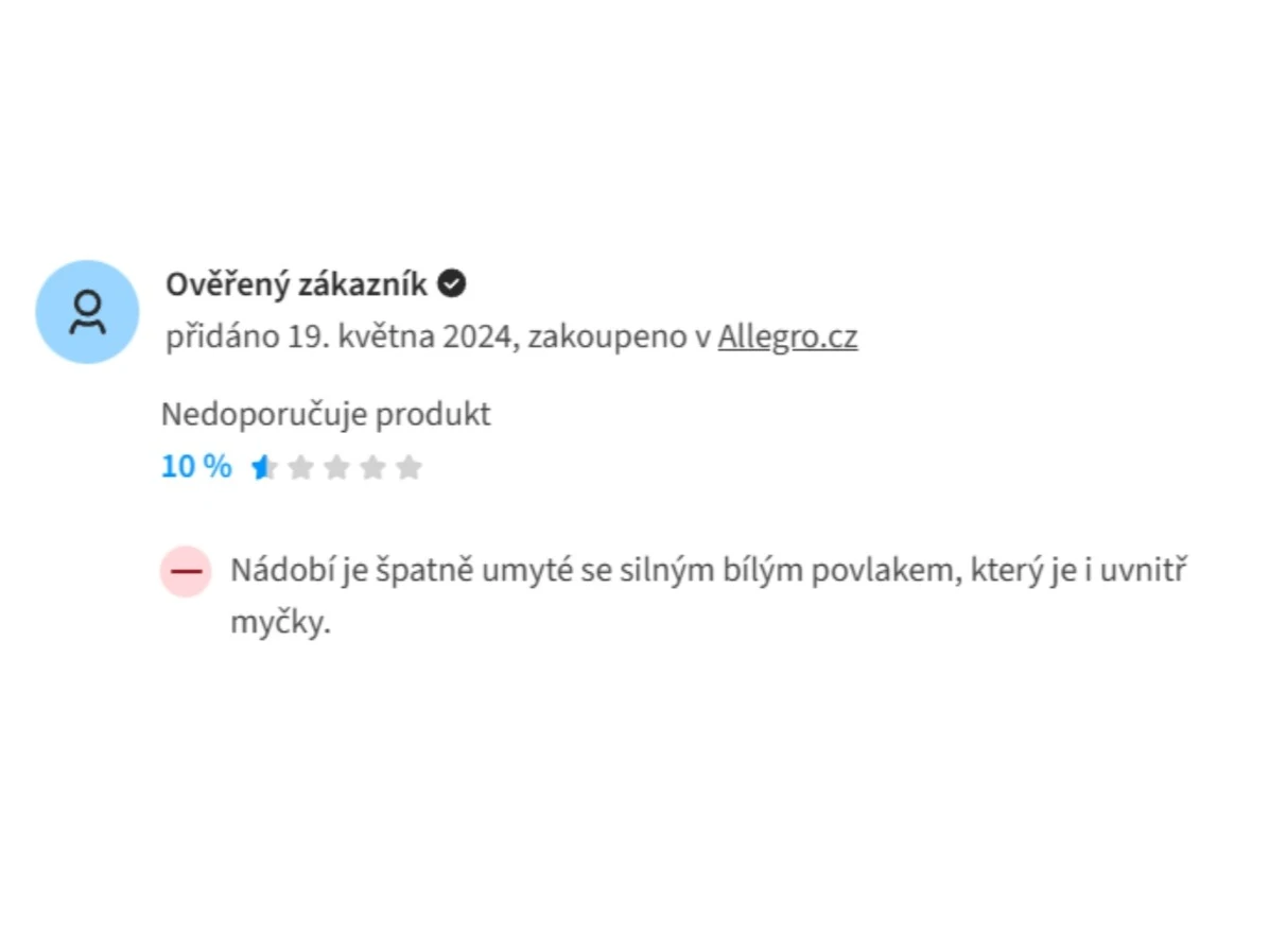 Hodnocení na portálu heureka.cz Hodnocení na portálu heureka.cz