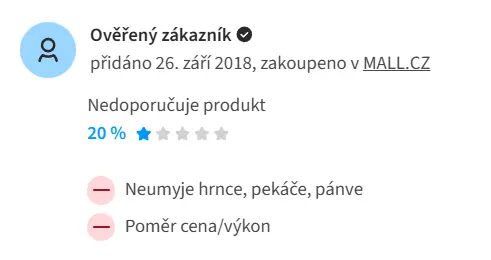 Hodnocení na portálu heureka.cz Hodnocení na portálu heureka.cz