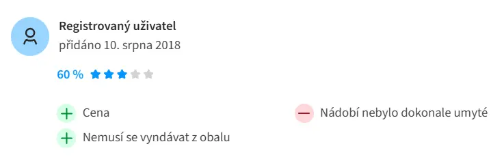 Hodnocení na portálu heureka.cz Hodnocení na portálu heureka.cz