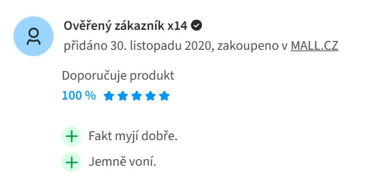 Hodnocení na portálu heureka.cz Hodnocení na portálu heureka.cz