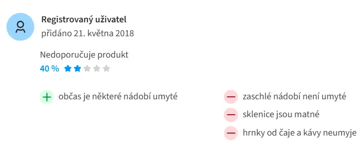 Hodnocení na portálu heureka.cz Hodnocení na portálu heureka.cz