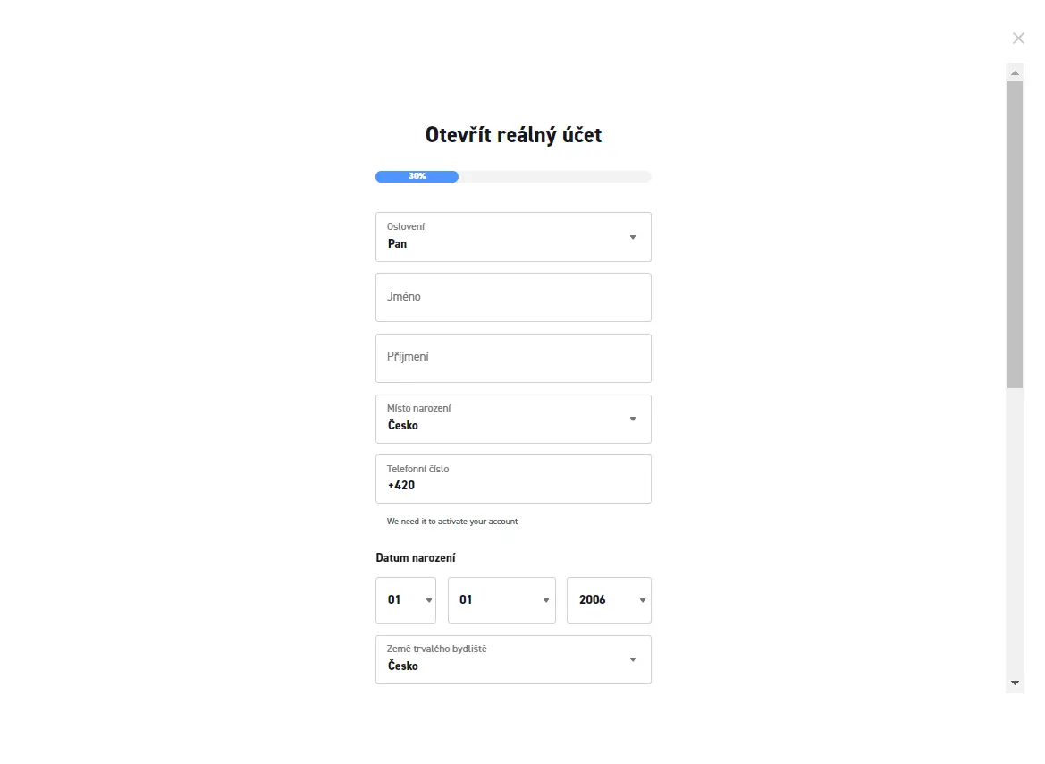 Vyplňte informace o vaší osobě Vyplňte informace o vaší osobě