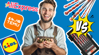 Vyplatí se levné vrtáky a&nbsp;bity přímo z&nbsp;Číny (Průzkum 2024)? Porovnali jsme TEMU a&nbsp;AliExpress vs. Lidl