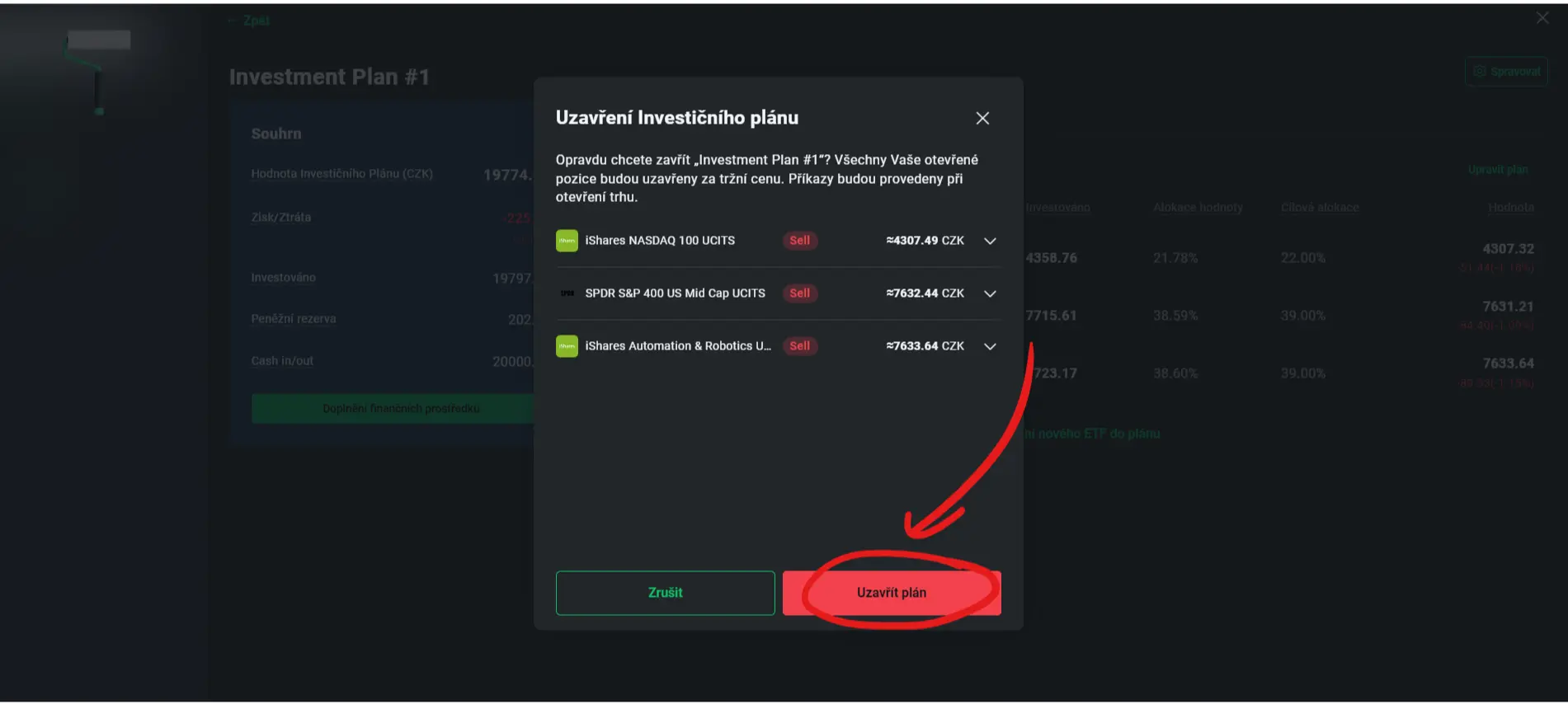 Investiční plán můžete po jeho otevření jednoduše uzavřít Investiční plán můžete po jeho otevření jednoduše uzavřít