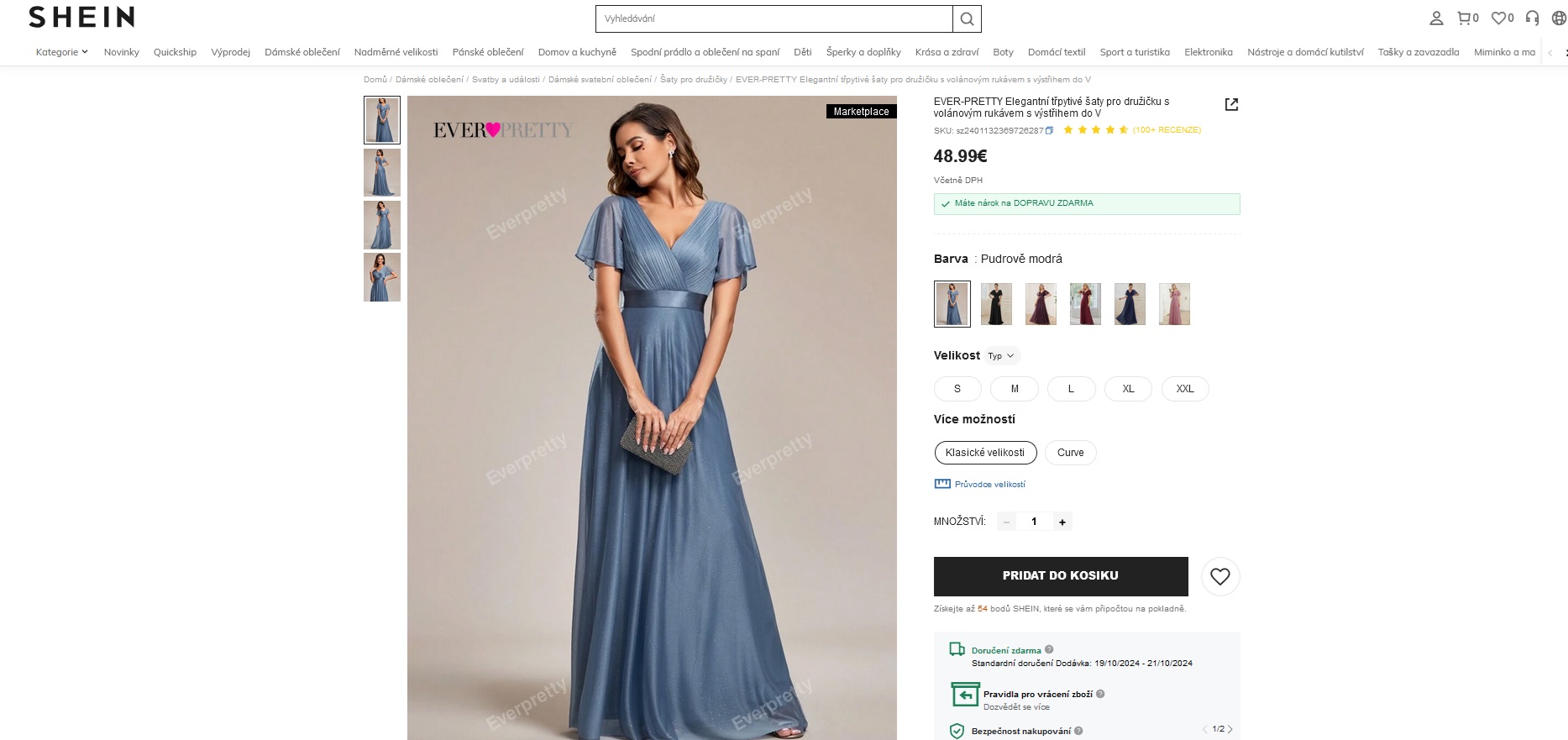Na Shein je nabídka šatů opravdu velmi široká (zdroj: shein.com)