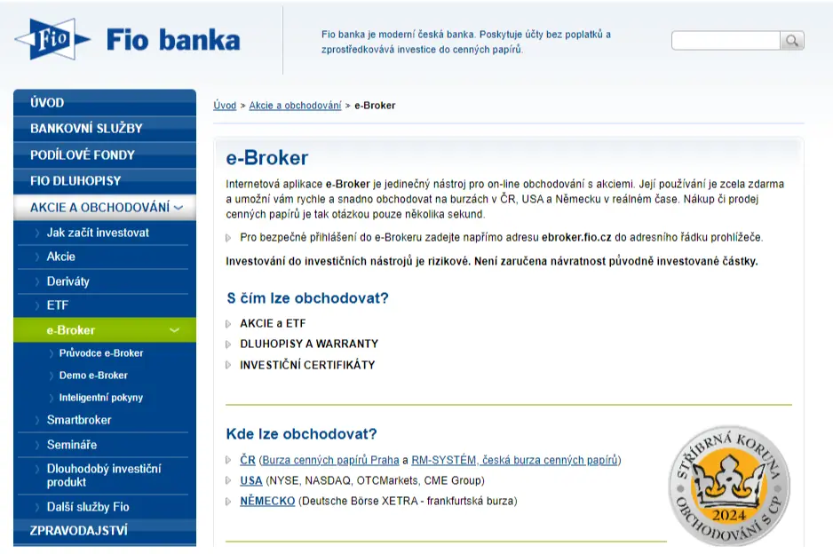 Web Fio e-Broker Web Fio e-Broker