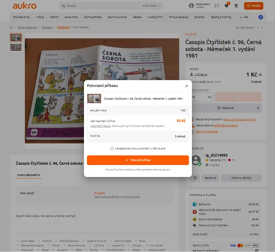 Přihodila jsem 10 Kč Přihodila jsem 10 Kč