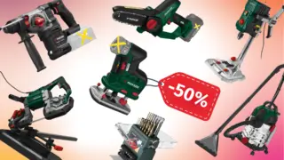 Parkside v&nbsp;Black Friday zlevňuje až o&nbsp;50&nbsp;%: Výhodně zakoupíte stolní vrtačku, aku kladivo i&nbsp;oblíbený tepovač