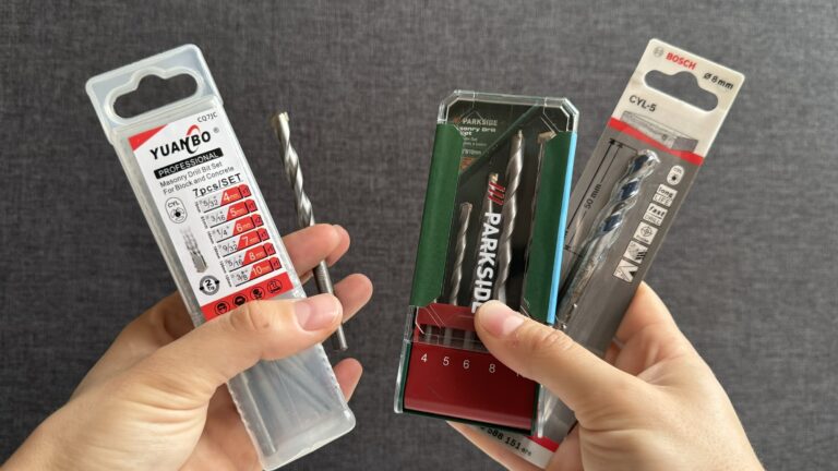 Test 4 vrtáků do betonu TEMU vs. Parkside vs. Bosch: Dražší TEMU to natřelo Parkside, Bosch byl nejlepší