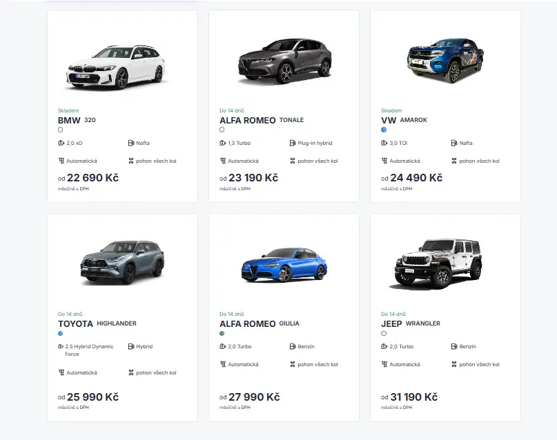 Na Birne najdete i luxusnější vozidla Na Birne najdete i luxusnější vozidla