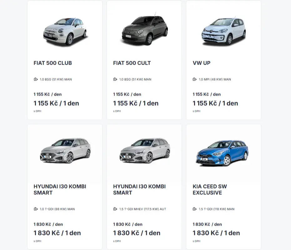 Pronájem na den vás vyjde zhruba na 2 000 Kč Pronájem na den vás vyjde zhruba na 2 000 Kč