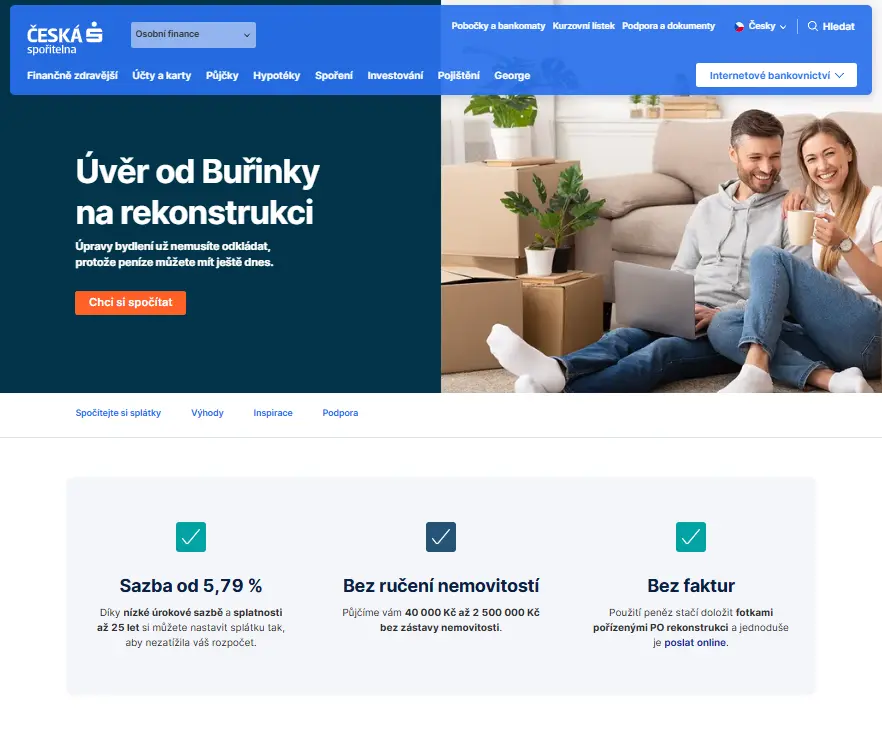 Česká spořitelna web Česká spořitelna web