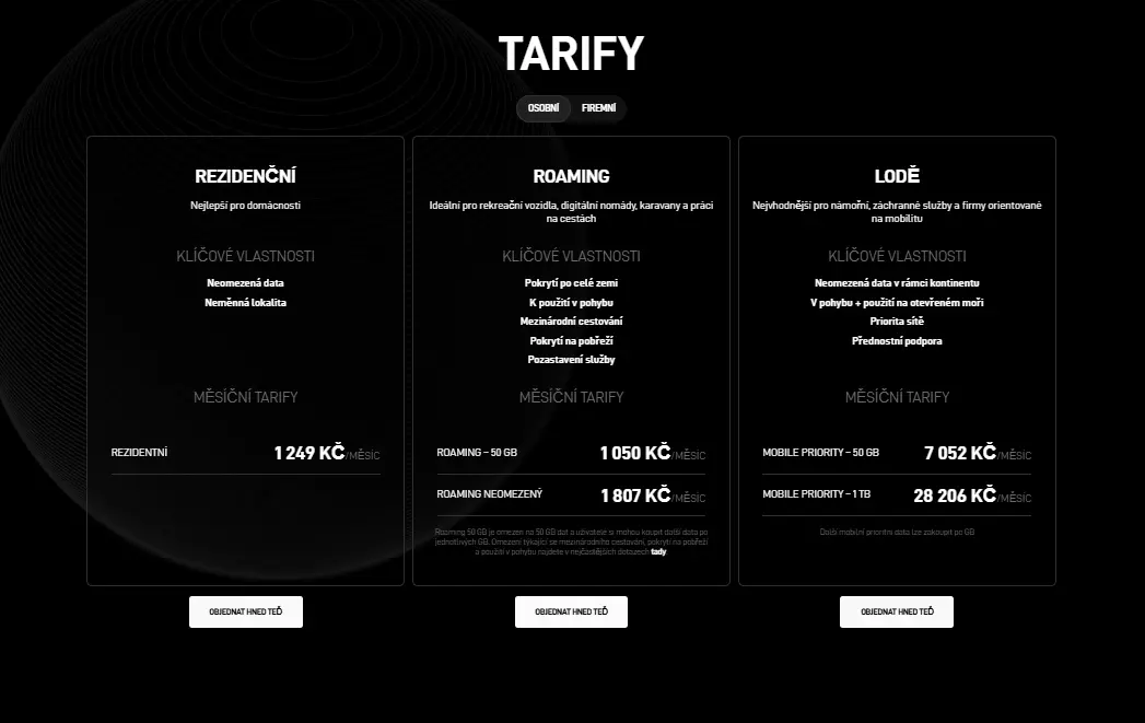 Rezidenční tarif vás vyjde na 1 249 Kč Rezidenční tarif vás vyjde na 1 249 Kč