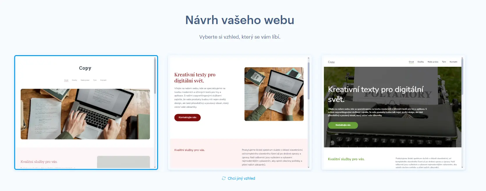 Na Webnode lze web generovat pomocí AI Na Webnode lze web generovat pomocí AI