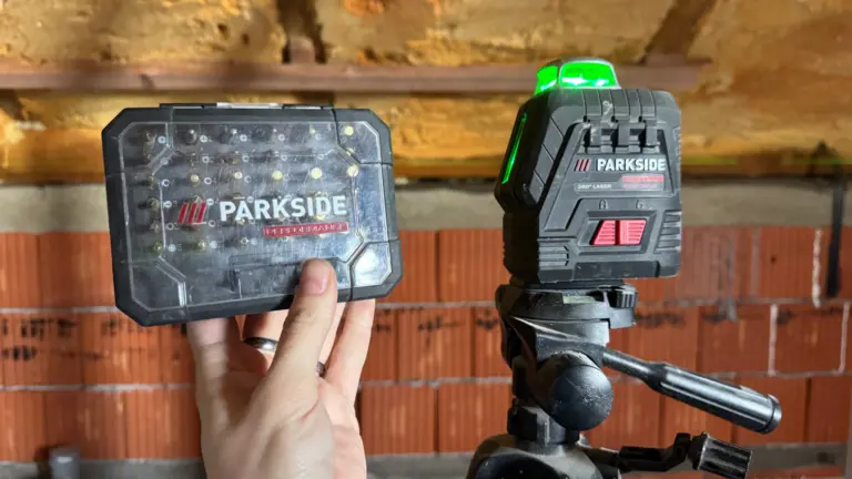 3 nejlepší produkty Parkside z&nbsp;mojí dílny: Křížový laser, sada bitů a&nbsp;LED reflektor