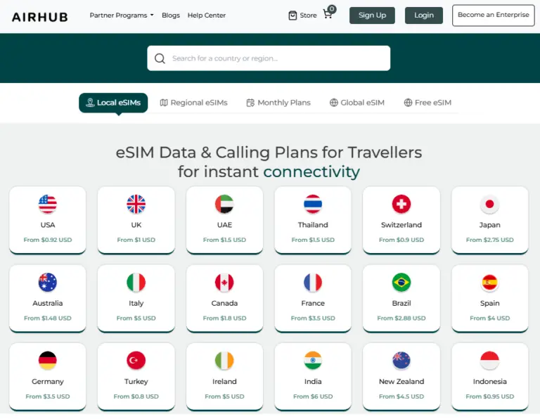 Airhub Homepage