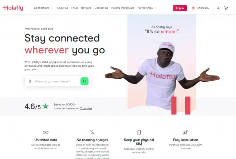Holafly homepage