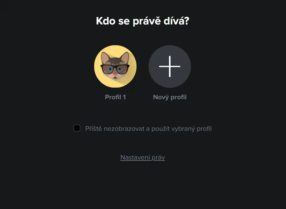 Výběr profilu Pecka.TV Výběr profilu Pecka.TV