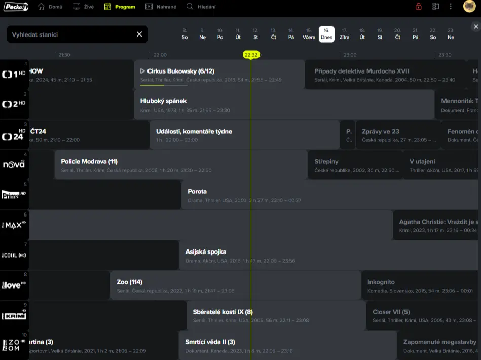 Programová nabídka Pecka.TV Programová nabídka Pecka.TV