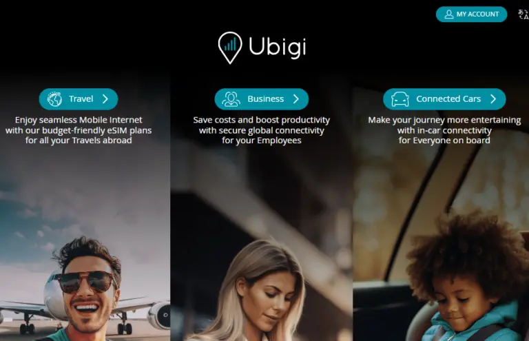 Ubigi homepage