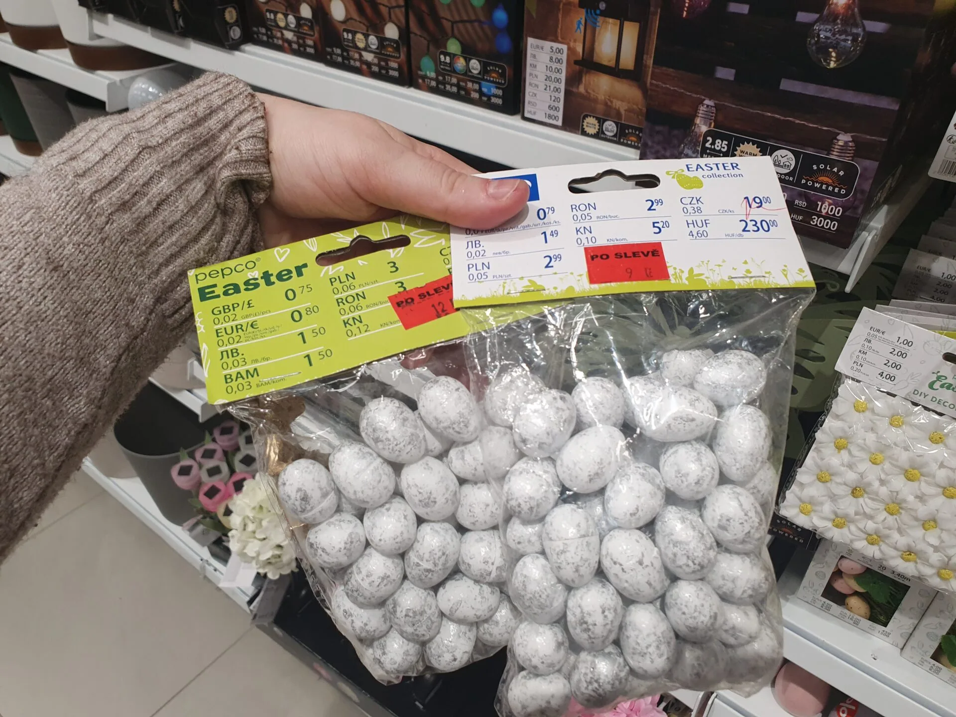 Dekorační mini vejce Pepco