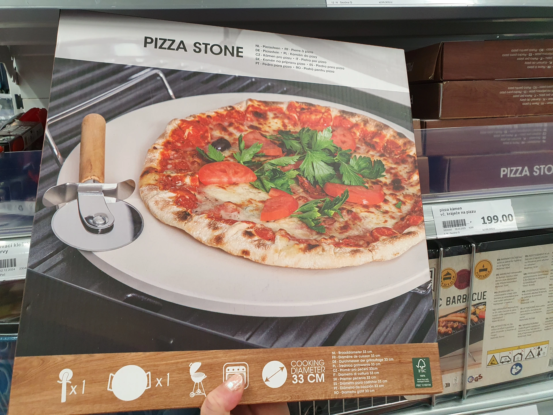 Grilovací kámen na pizzu
