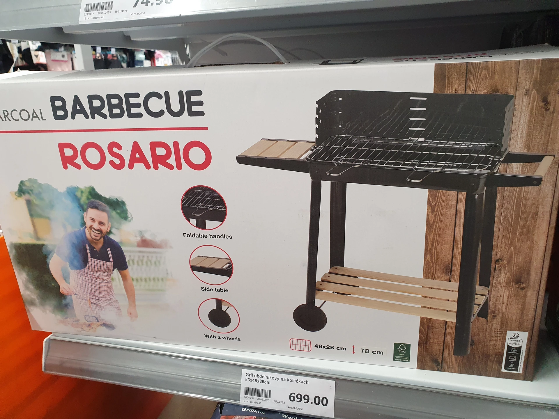 Obdélníkový gril Rosario