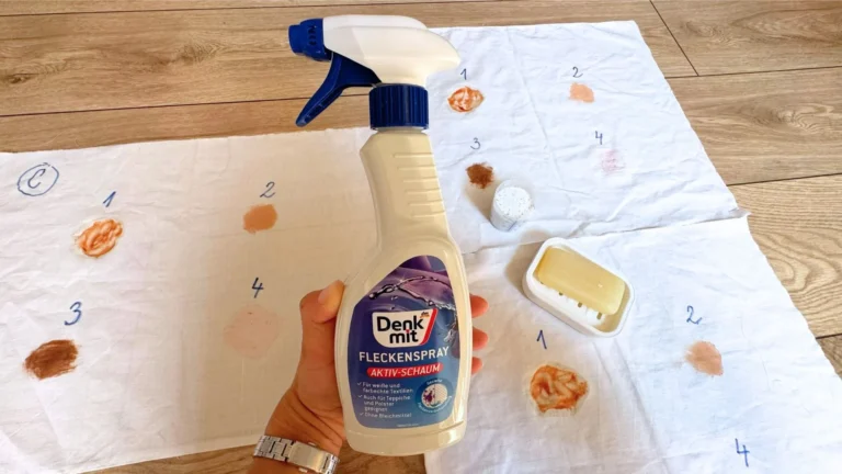 Otestovala jsem čistič skvrn Denkmit z&nbsp;drogerie dm: Zázraky se nekonaly, výsledky přesto potěší