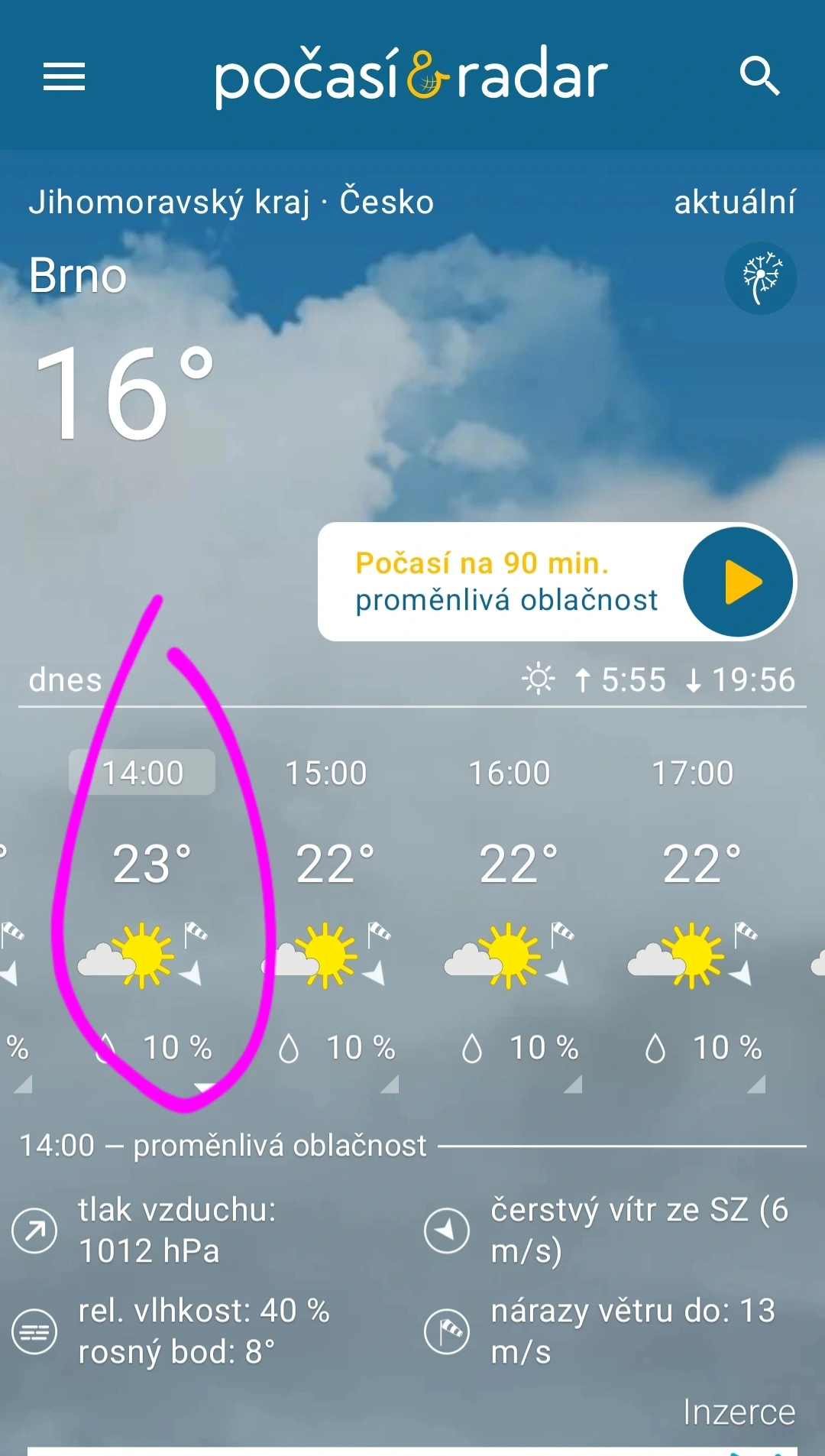 Počasí a Radar Brno