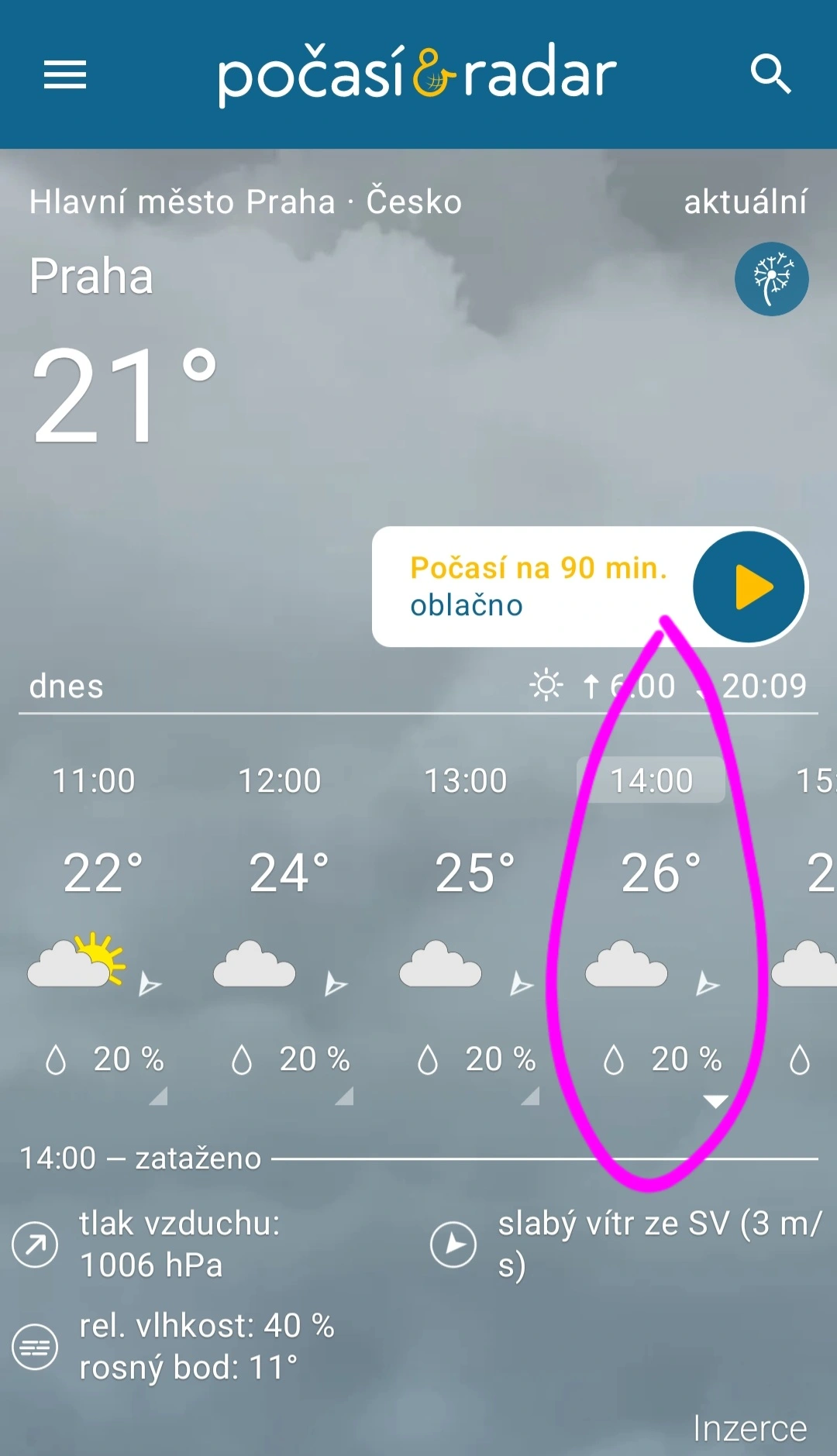 Počasí & Radar Praha