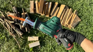 Test aku pilky na větve Parkside PAAS 12&nbsp;B2: Levný pomocník na podzimní prořezávání stromků 