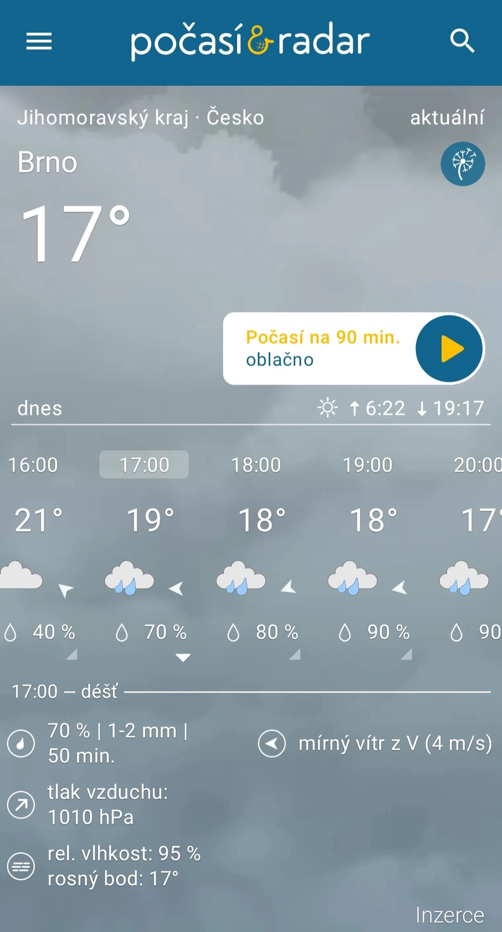 Počasí a Radar Brno