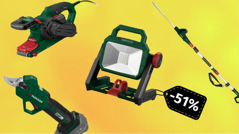 Slevy Parkside v Lidlu: Až 51 % na LED reflektor, nůžky na větve i pásovou brusku