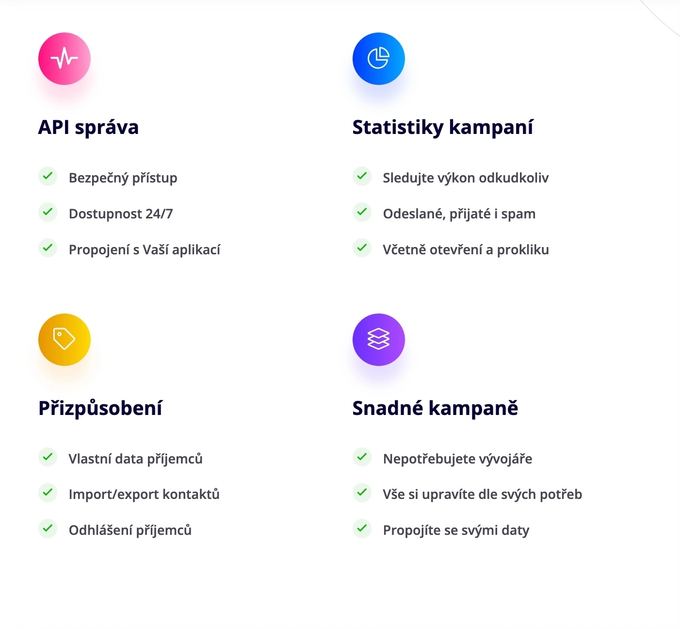 SmartMailer nabízí kromě základů i napojení na API Čtyři hlavní funkce SmartMaile