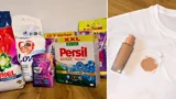 Test pracích prášků na make-up (2025&nbsp;a&nbsp;2026): Persil dopadl nejlépe, ale ani ten skvrnu úplně neodstranil