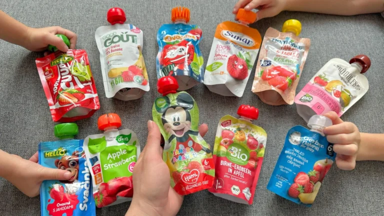 Nejlepší dětské jahodové kapsičky (Test 2026): Kvalita obsahuje 50&nbsp;%&nbsp;jahod v&nbsp;bio kvalitě a&nbsp;málo cukru