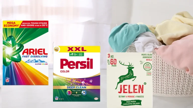 Srovnání cen pracího prášku v&nbsp;5 obchodech (2026): Nejlevnější dávka stojí 4,15&nbsp;Kč, nejdražší skoro dvojnásobek