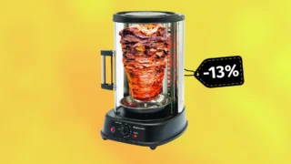 Vertikální gril Rohnson R-2530&nbsp;je na Alze jen za 2&nbsp;399&nbsp;Kč: Zvládne kuře, gyros i&nbsp;špízy