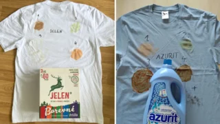 Test 2 levných pracích prostředků (2026): Azurit gel a&nbsp;Jelen prášek překvapily výkonem, dávka vyjde od 3&nbsp;Kč