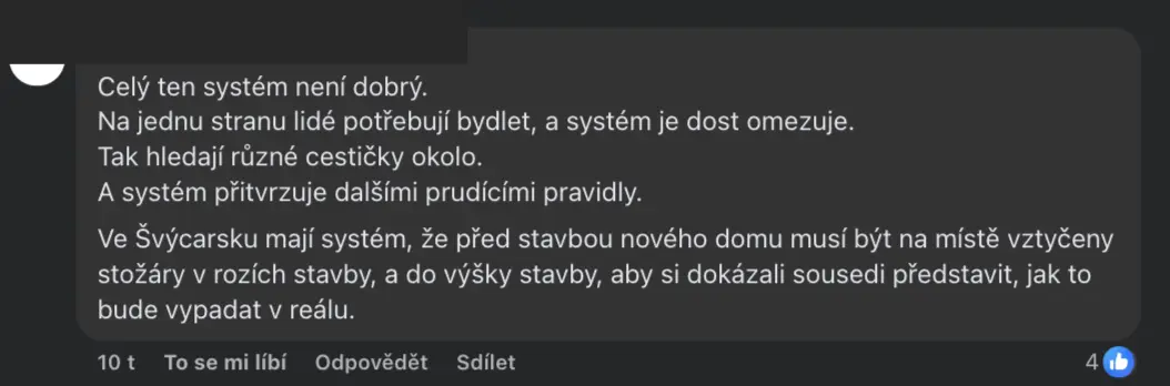 Pohled na systémový problém a srovnání se švýcarskou praxí.